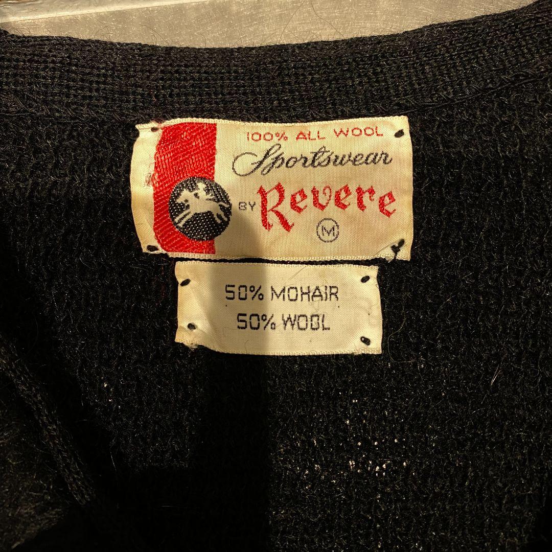 60s　ビンテージ　モヘア　ブラック　毛足長