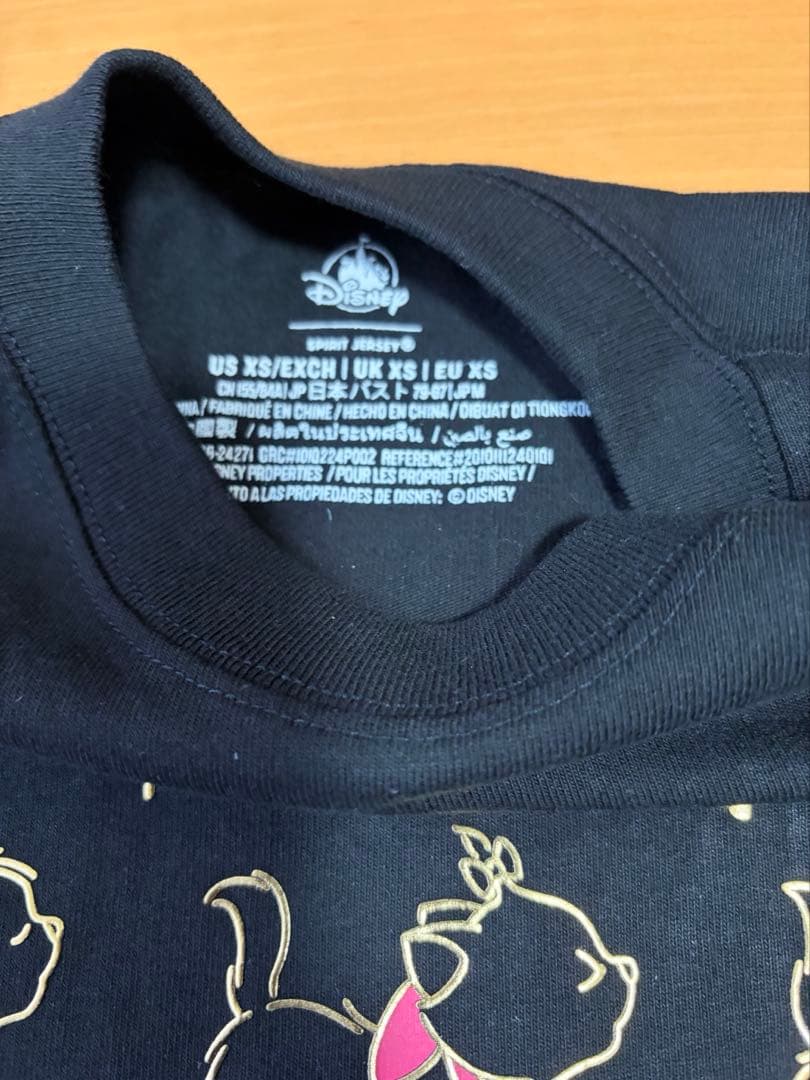 【新品未使用】パリディズニー　スピリットジャージー　マリー　ヨーロッパ　長袖　黒