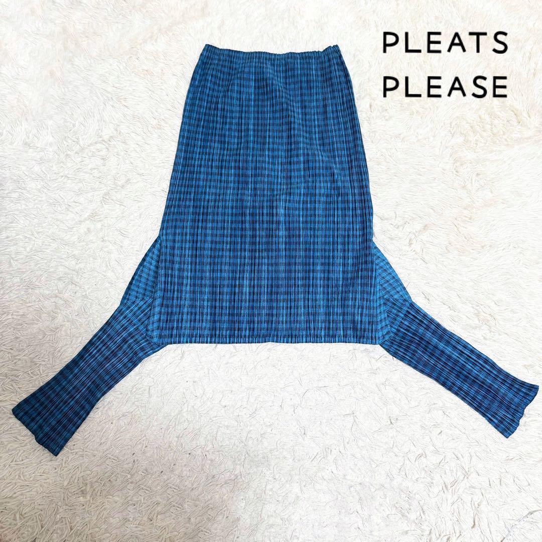 希少/大きい✨プリーツプリーズ　プリーツ加工　変形パンツ　サルエル　チェック