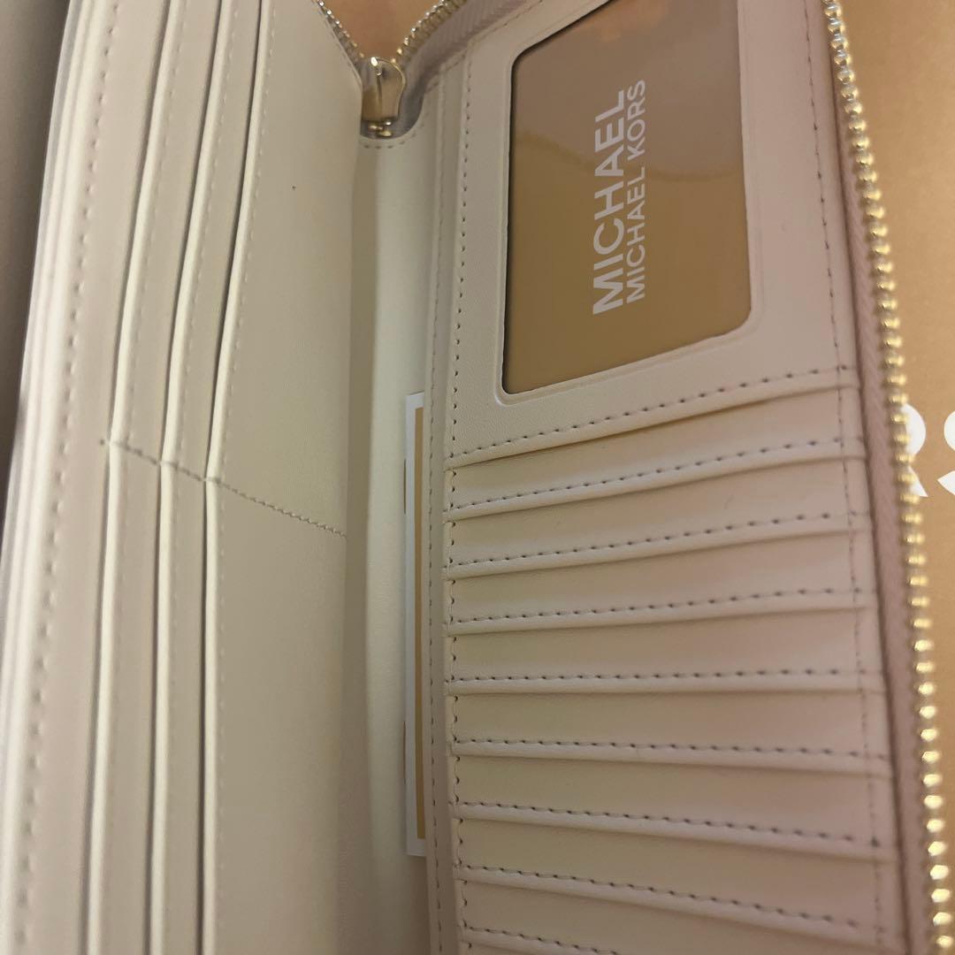 MICHAEL KORS 長財布 ホワイト/シルバー