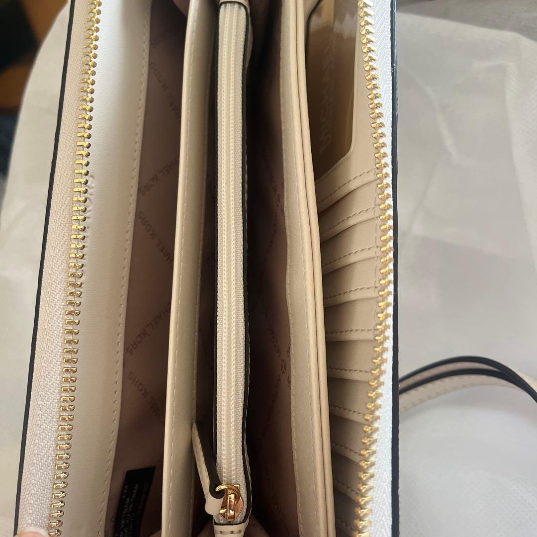 MICHAEL KORS 長財布 ホワイト/シルバー