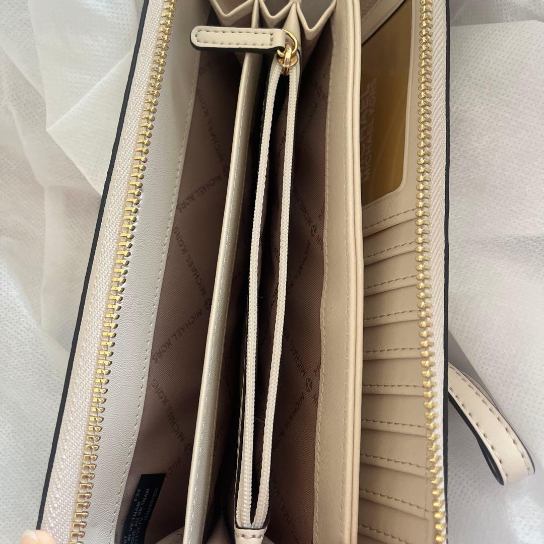 MICHAEL KORS 長財布 ホワイト/シルバー