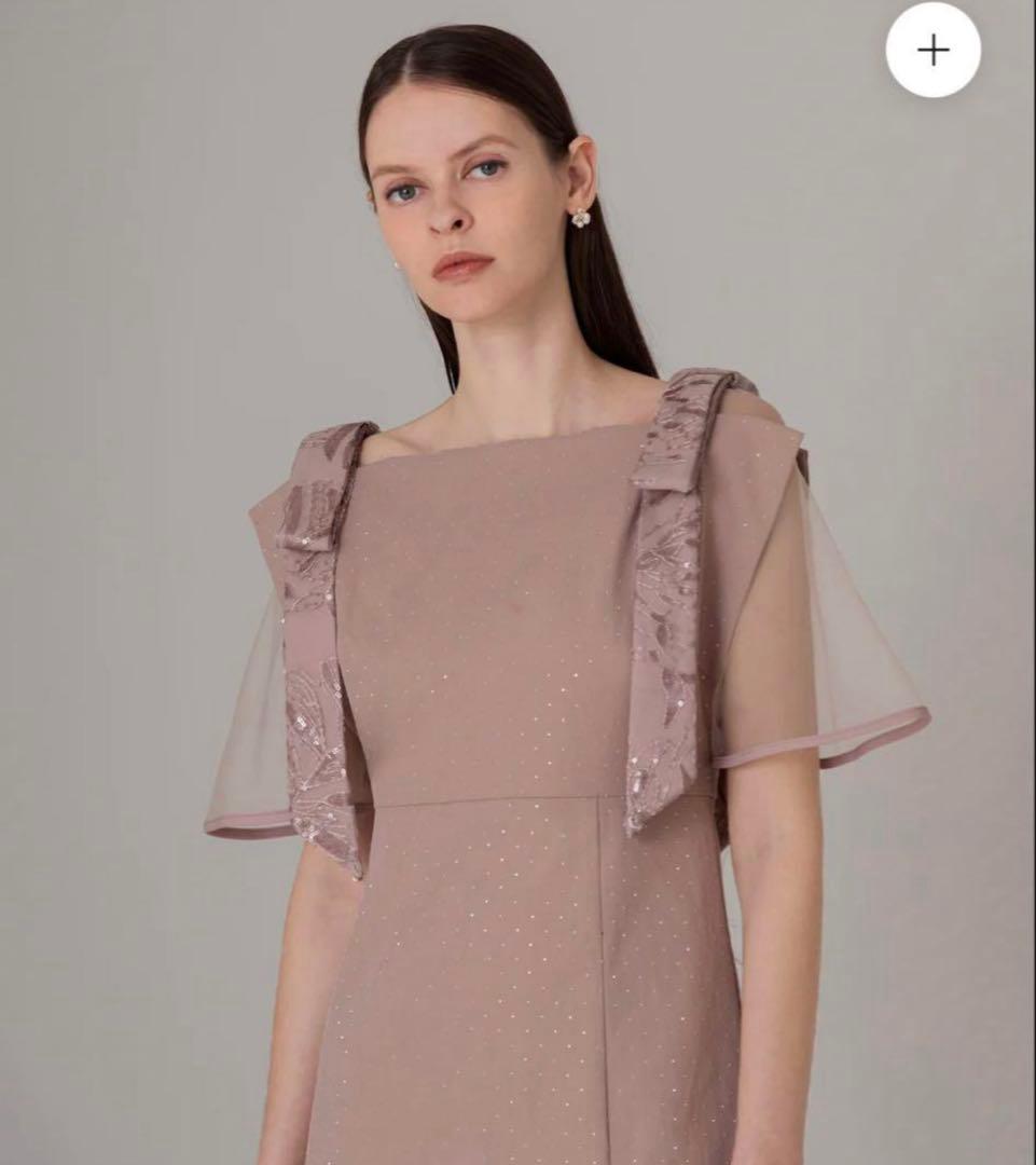 Leja 2WAY花柄リボンドットストーンIラインドレスワンピース