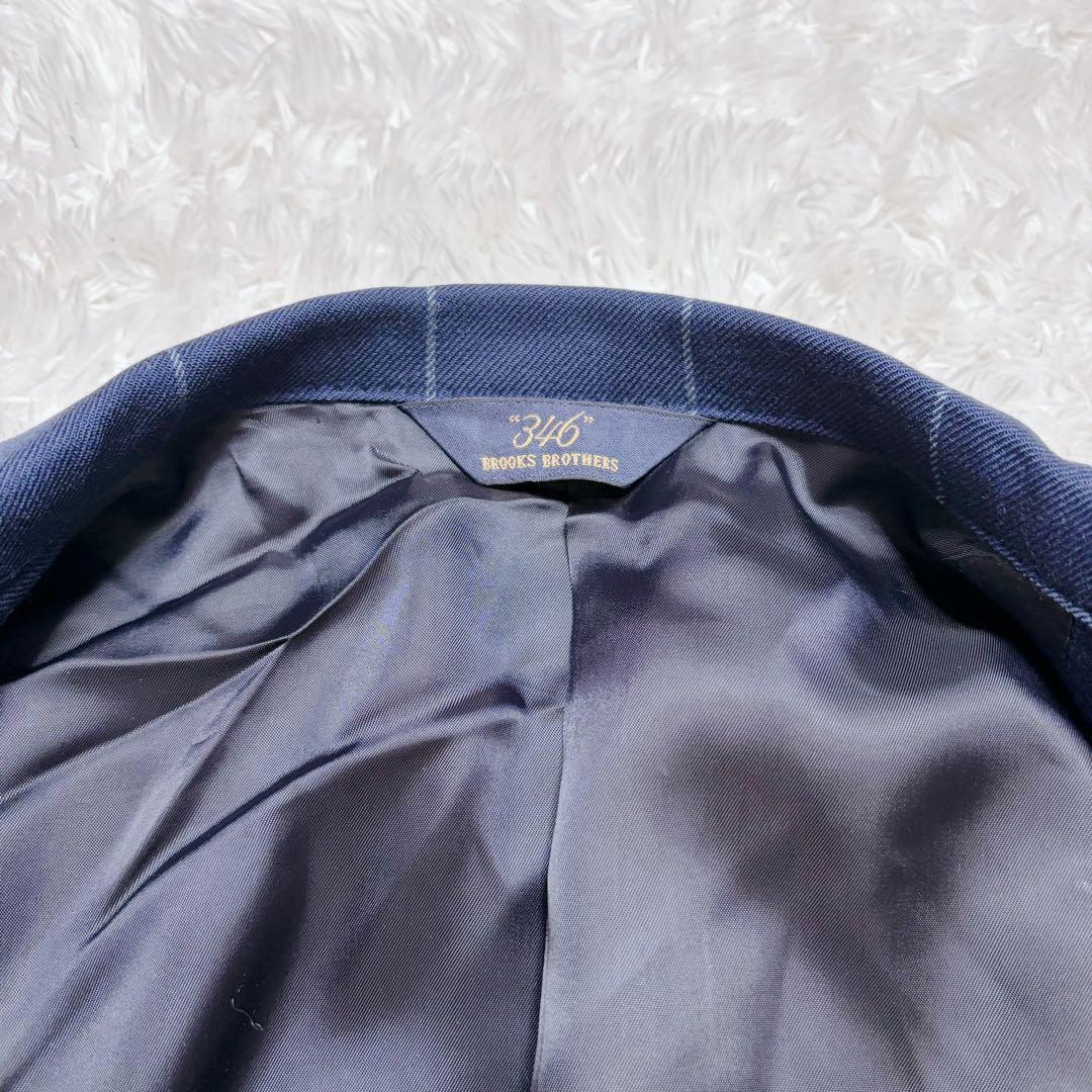 極美品 ブルックスブラザーズ　346 L ウインドウペン テーラードジャケット