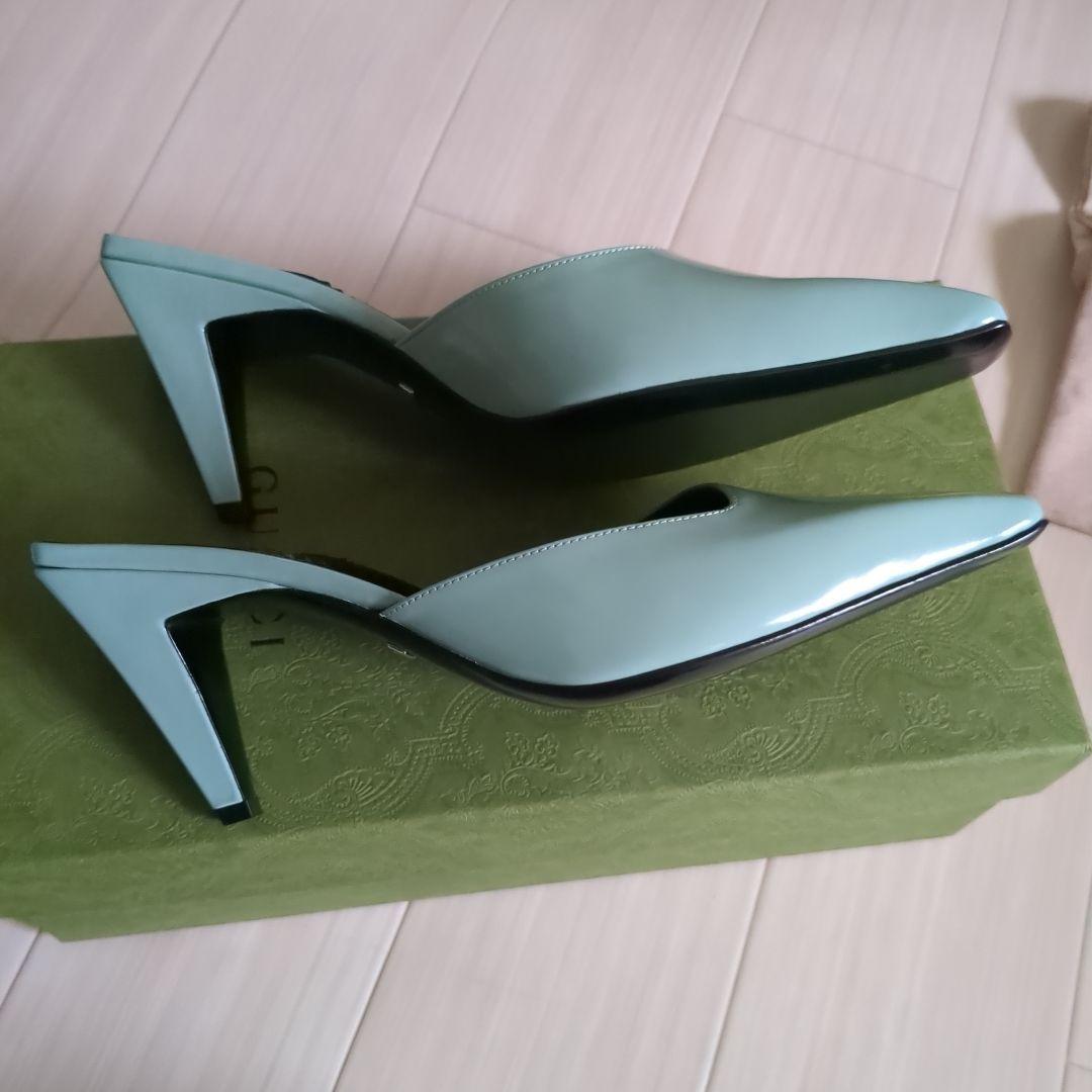 お値下げ　新品未使用　GUCCI　ミュール　ミントグリーン