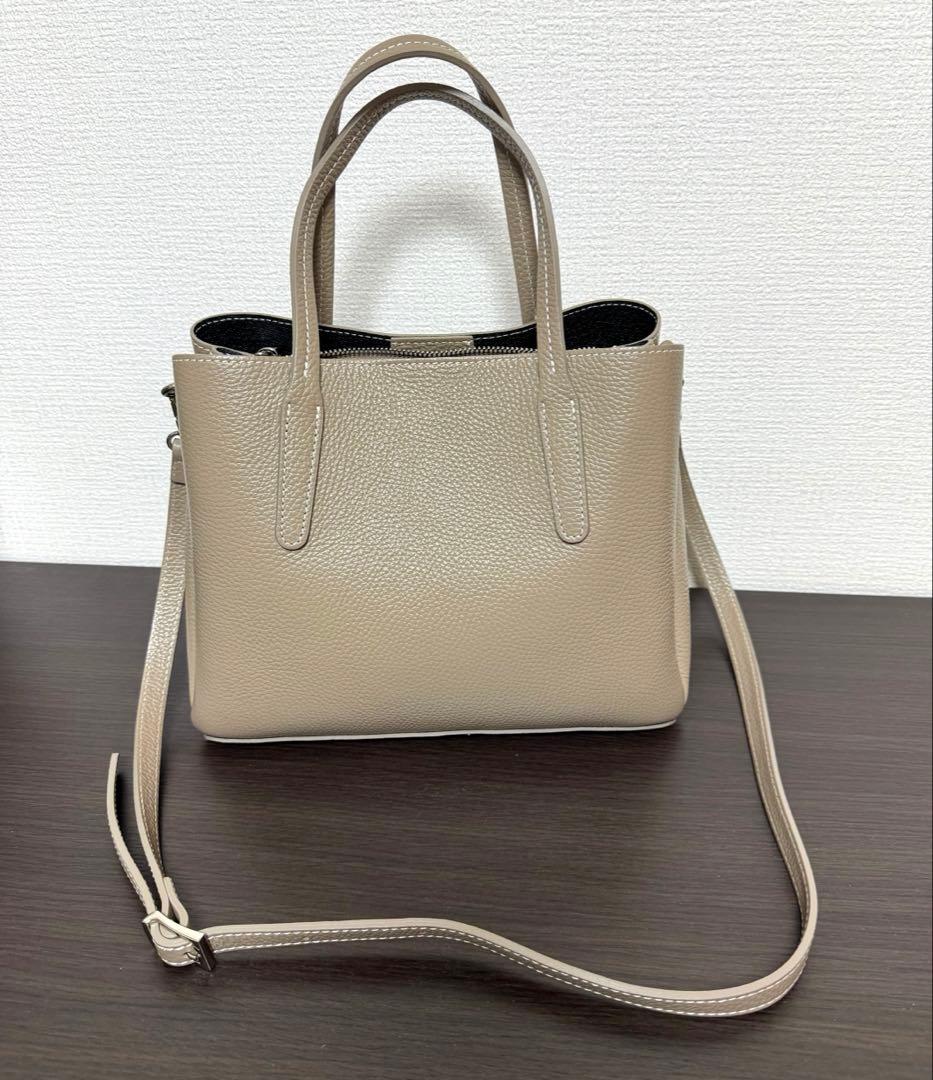 マドモアゼルノンノン バッグ グレージュ 中古 美品