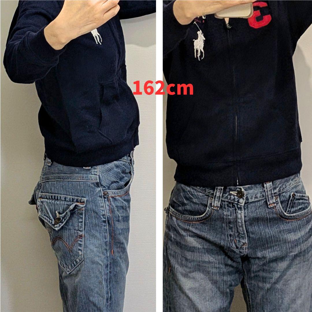 ポロラルフローレン ビッグポニー ジップパーカー 刺繍 ワッペン Y2K