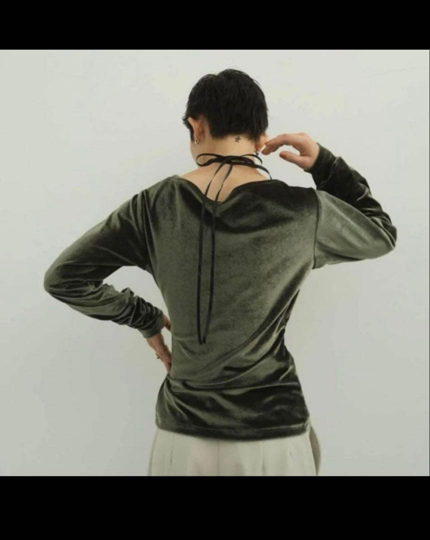 トップス knuthmarf velours ribbon tops