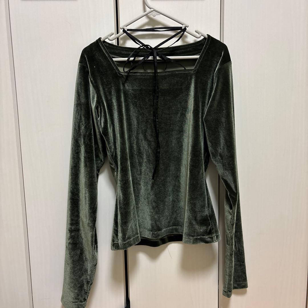 トップス knuthmarf velours ribbon tops