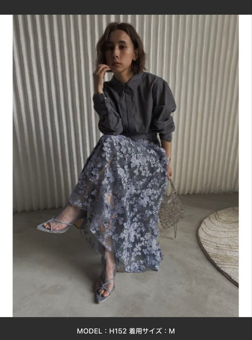 ワンピース LACE LAYERED SHIRT DRESS ameri vintage