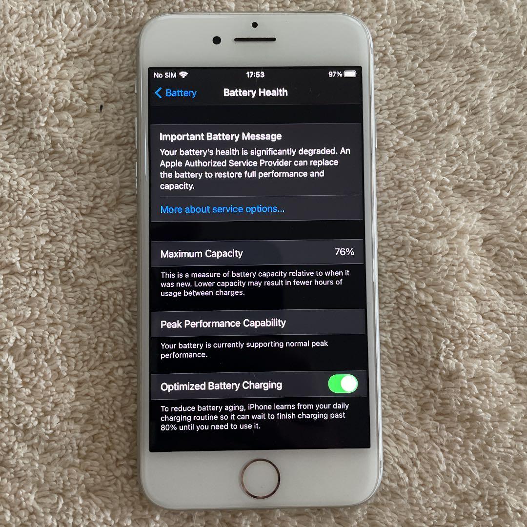 iPhone8 シルバー 64GB 箱付き SIMフリー 美品