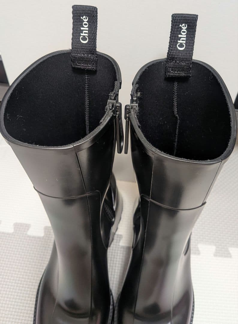 Chloé ブラック レインブーツ