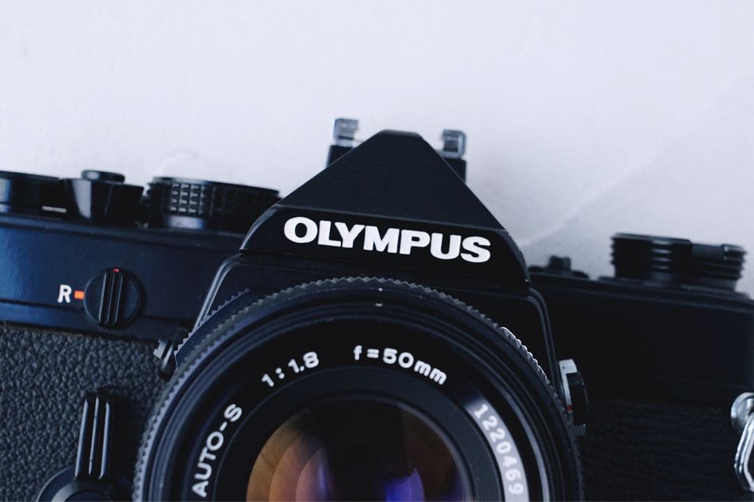 完動品、整備済◉Olympus OM-1 単焦点レンズ付き フィルムカメラ