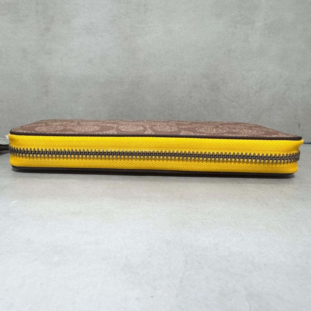 COACH　コーチ　長財布　シグネチャー　ロングジップ　C4452　ストラップ付