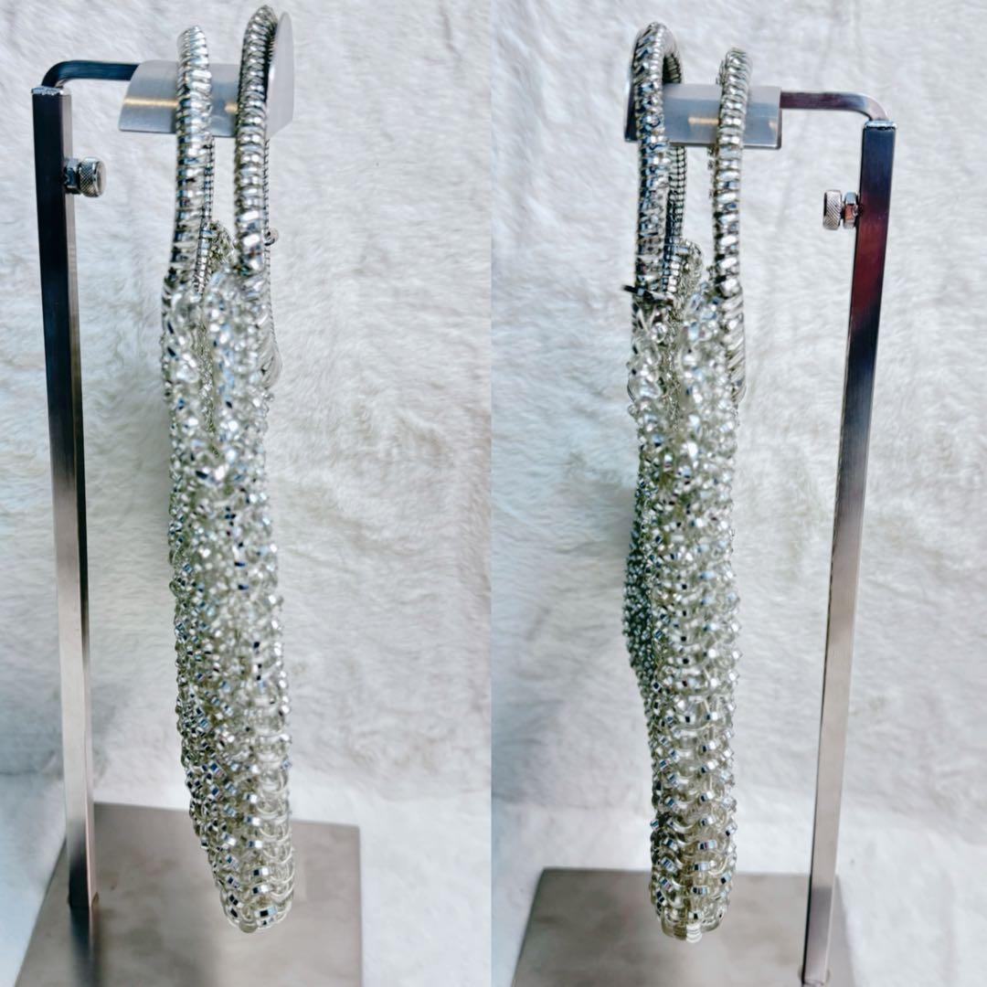 【美品】アンテプリマ ワイヤーバッグ ハンドバッグ シルバー ラウンド ミニ　銀