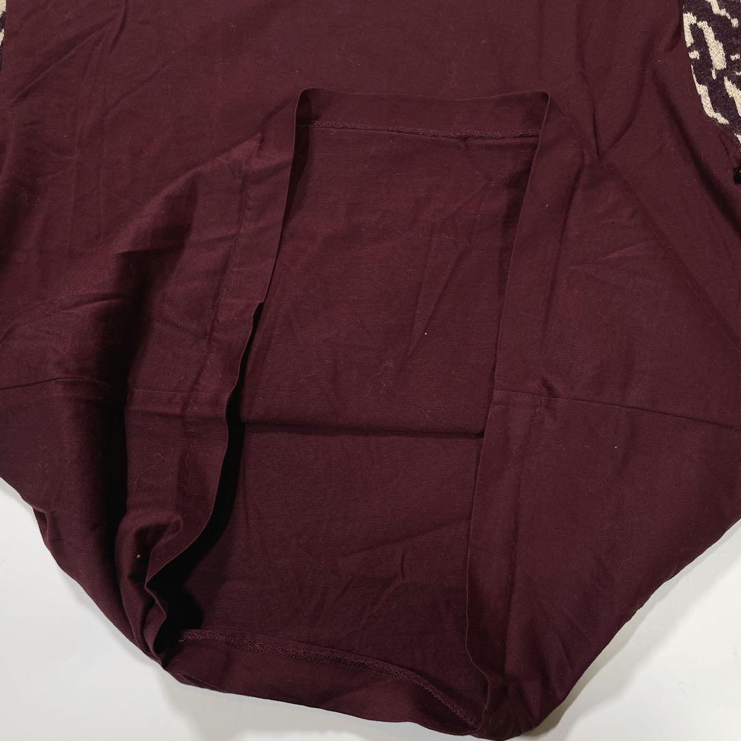 トーガアーカイブス　ニットベスト　ジャガード　カットソー　36 S 赤