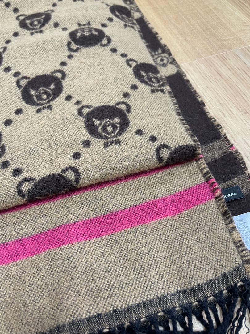 美品 HYSTERIC GLAMOUR BEARモノグラム ポンチョストール