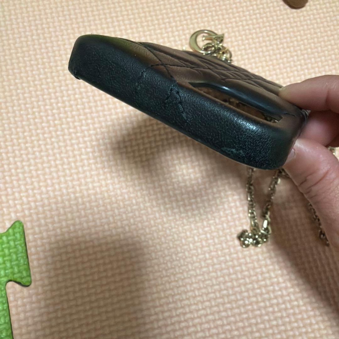 クリスチャンディオール Dior キルティング iPhoneケース ブラック