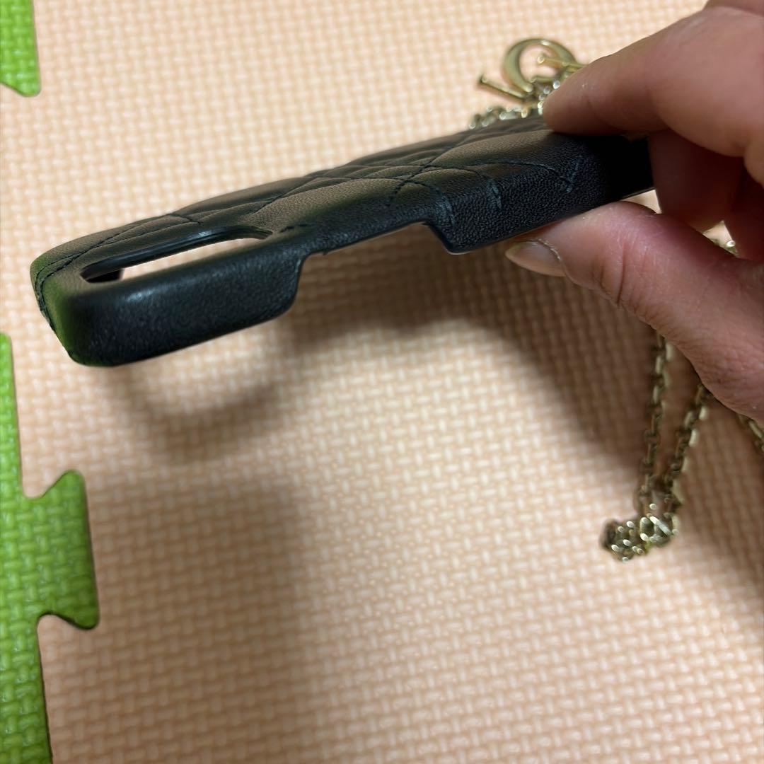 クリスチャンディオール Dior キルティング iPhoneケース ブラック