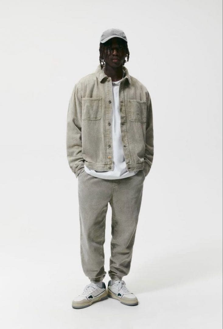 ZARA アシッドウォッシュ コーデュロイ ジャケット パンツ セットアップ