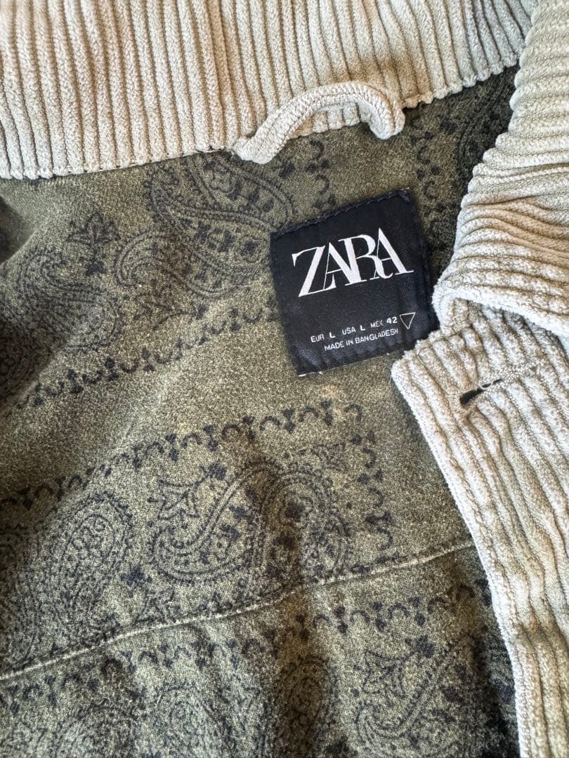 ZARA アシッドウォッシュ コーデュロイ ジャケット パンツ セットアップ