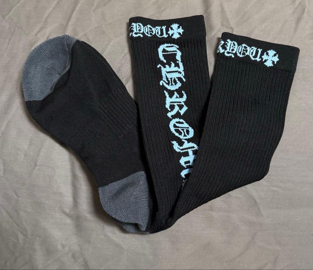 CHROME HEARTS ロゴ入り ブラックソックス