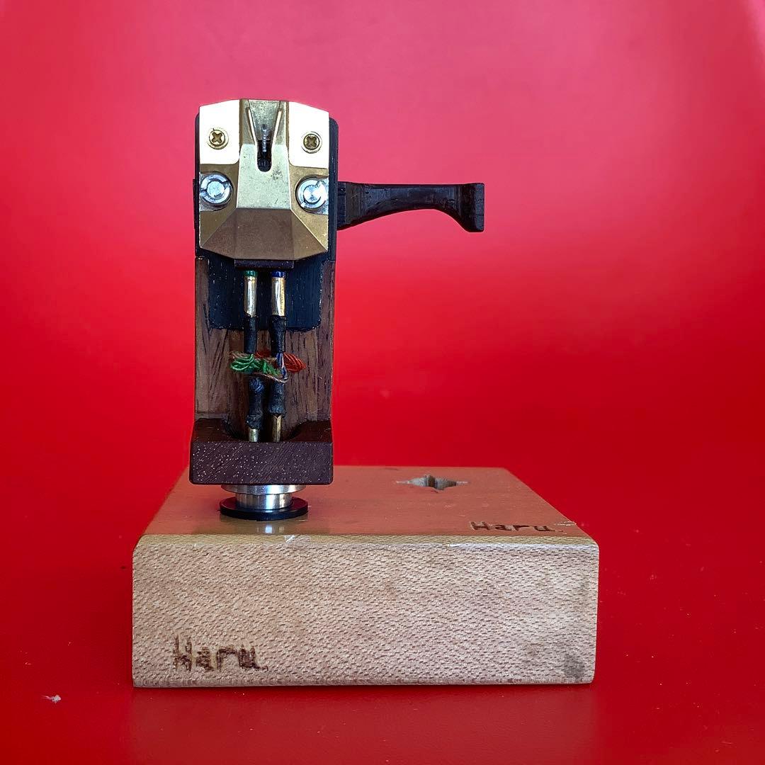 レコード音の追求　　木のヘッドシェル　(備長炭➕花梨、黒檀の指掛け) 9g