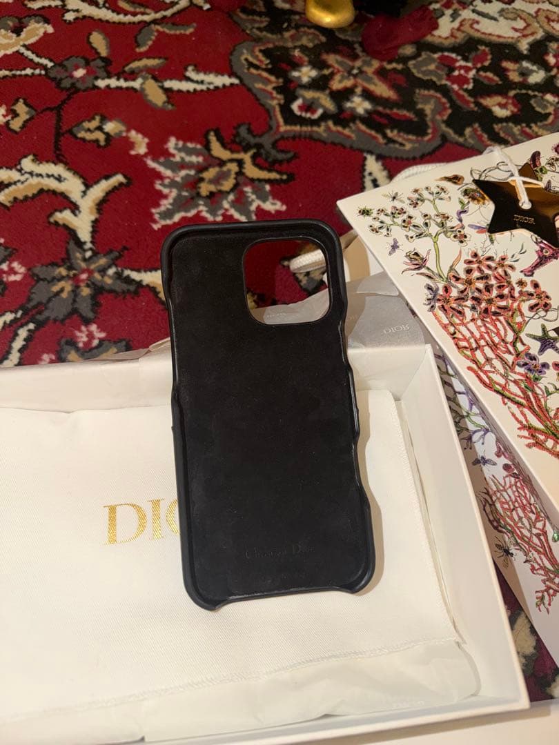 Dior ブラック キルティング iPhone16Pro MAXケース