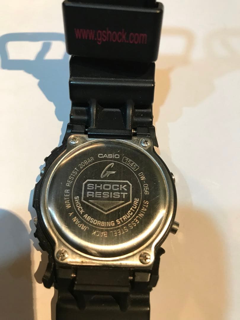 CASIO デジタル腕時計 ブラック 交換用バンド付き　DW-056