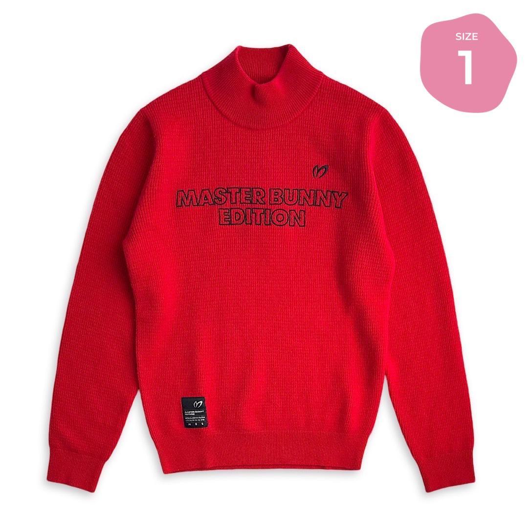 547 マスターバニー レディース ゴルフウェア ウールカシミヤニット 赤 1