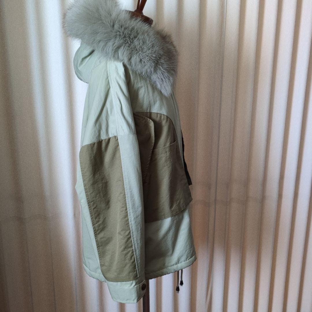 【美品】スコットクラブ ライトグリーン フード付きコート