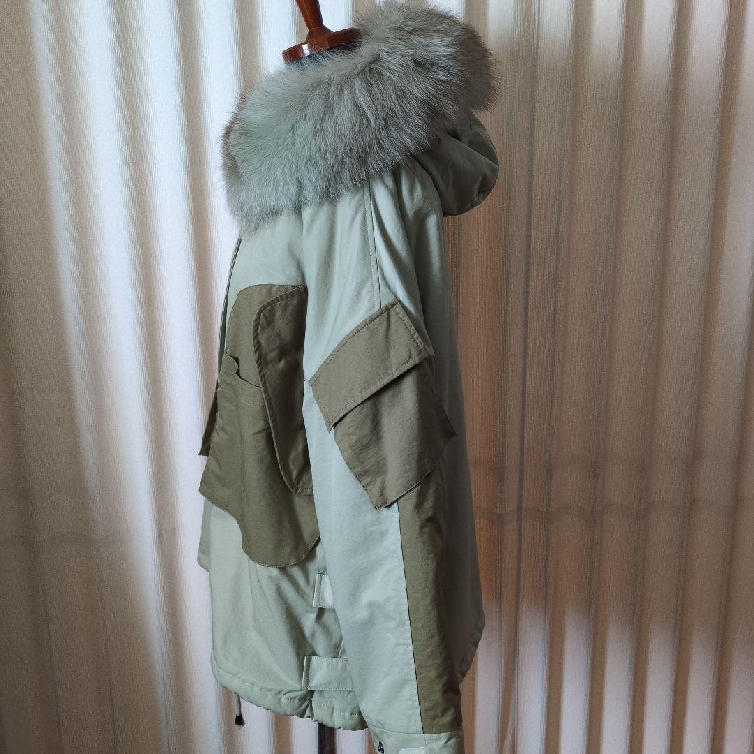 【美品】スコットクラブ ライトグリーン フード付きコート