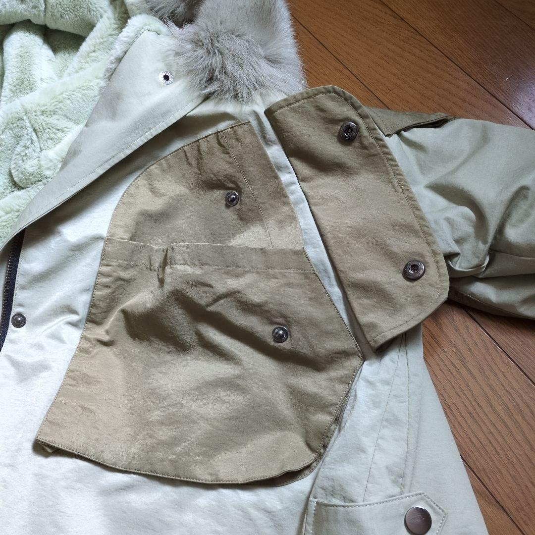 【美品】スコットクラブ ライトグリーン フード付きコート