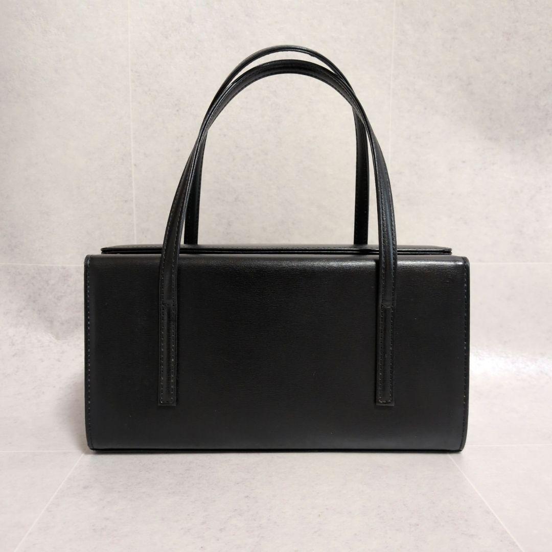 【美品】土屋鞄 レクタカリス レザー フォーマルバッグ 黒 ハンドバッグ