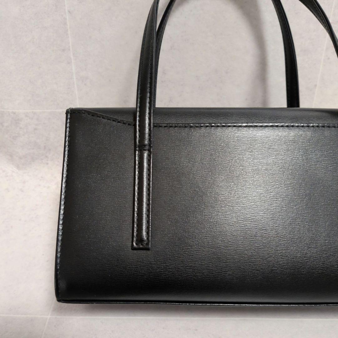 【美品】土屋鞄 レクタカリス レザー フォーマルバッグ 黒 ハンドバッグ