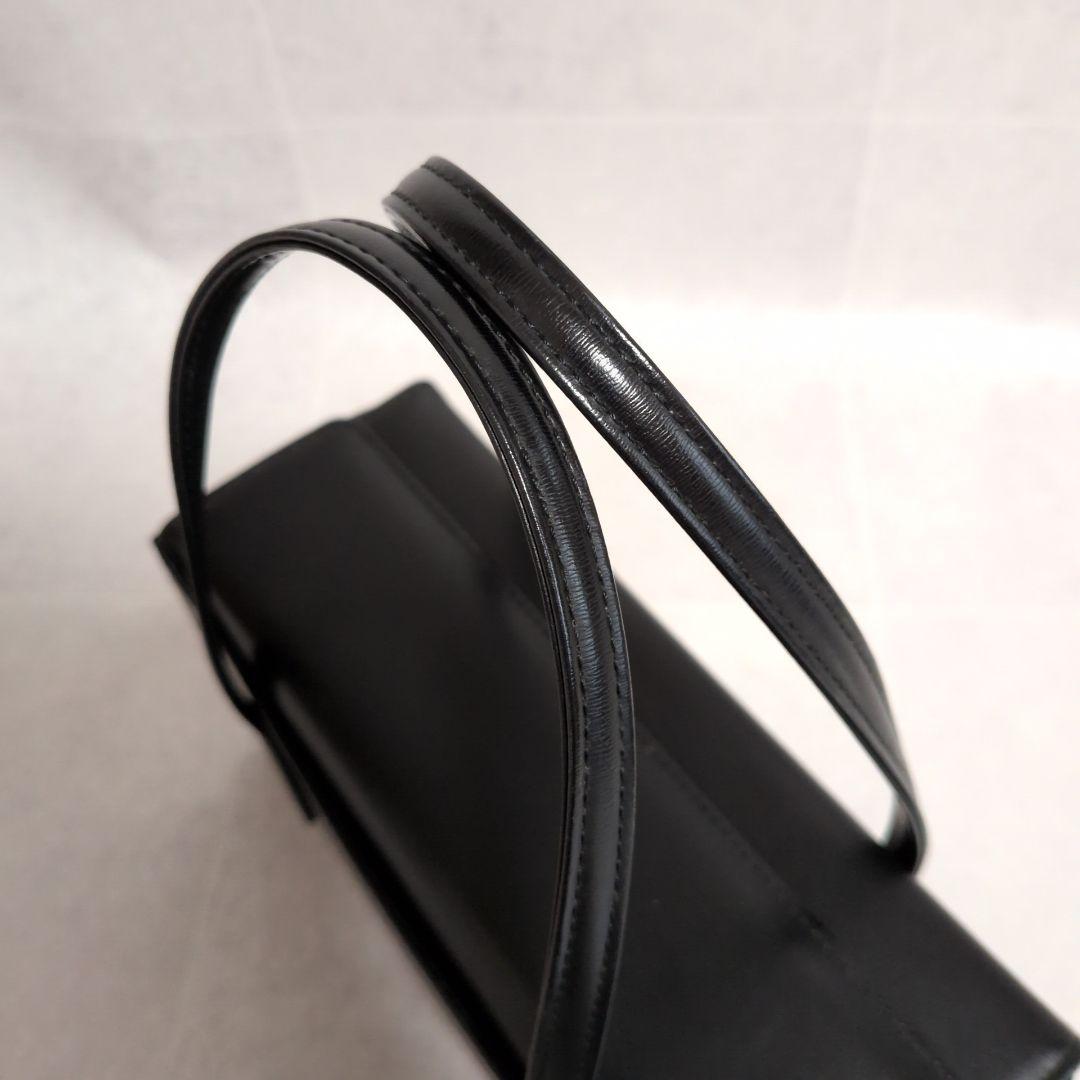 【美品】土屋鞄 レクタカリス レザー フォーマルバッグ 黒 ハンドバッグ