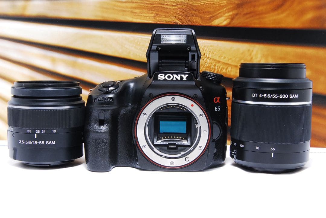【訳あり】SONY α65 ダブルレンズ ダブルズーム スマホ転送　望遠 眼レフ