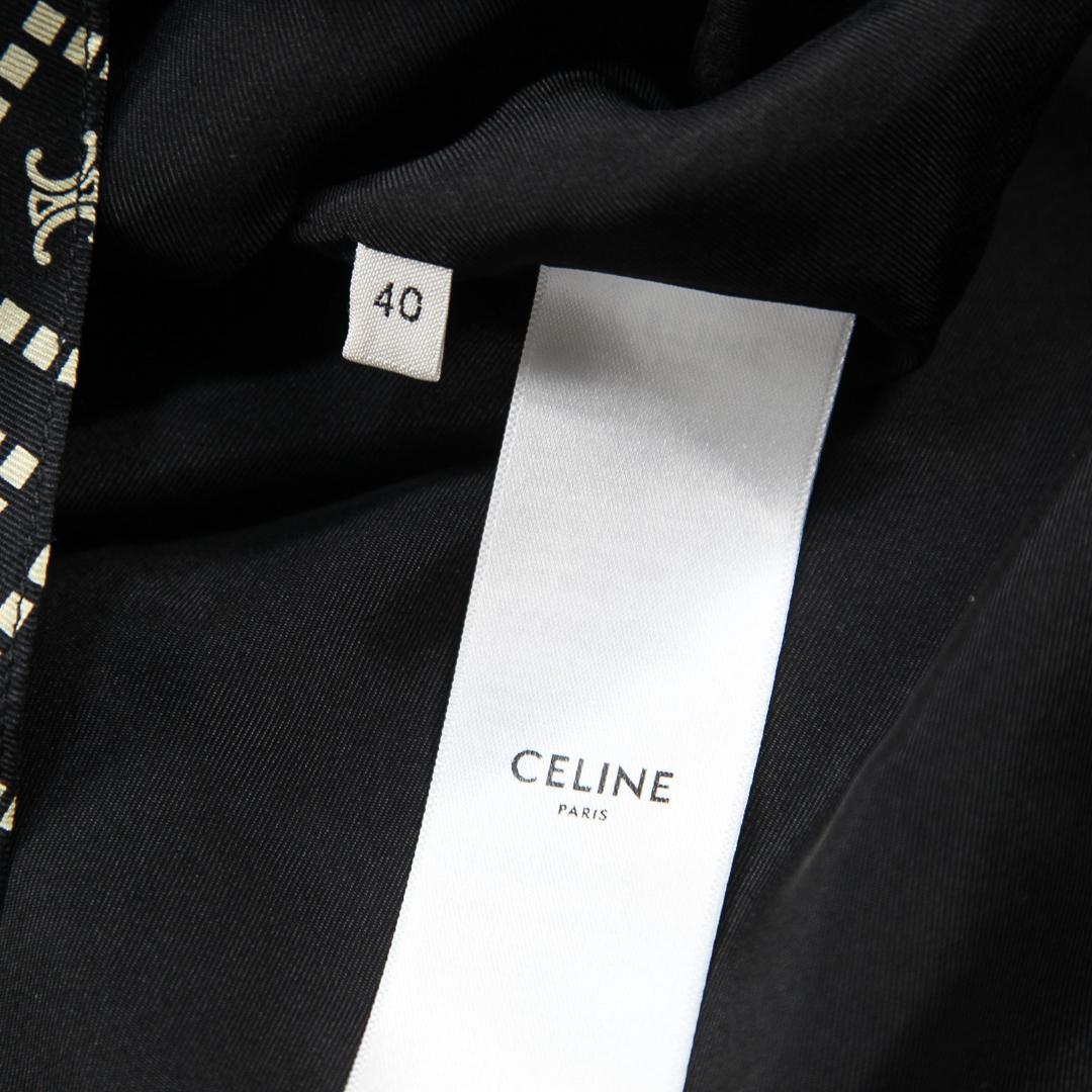 極美品 CELINE 24AW バスク ミニドレス / シルクツイル トリオンフ