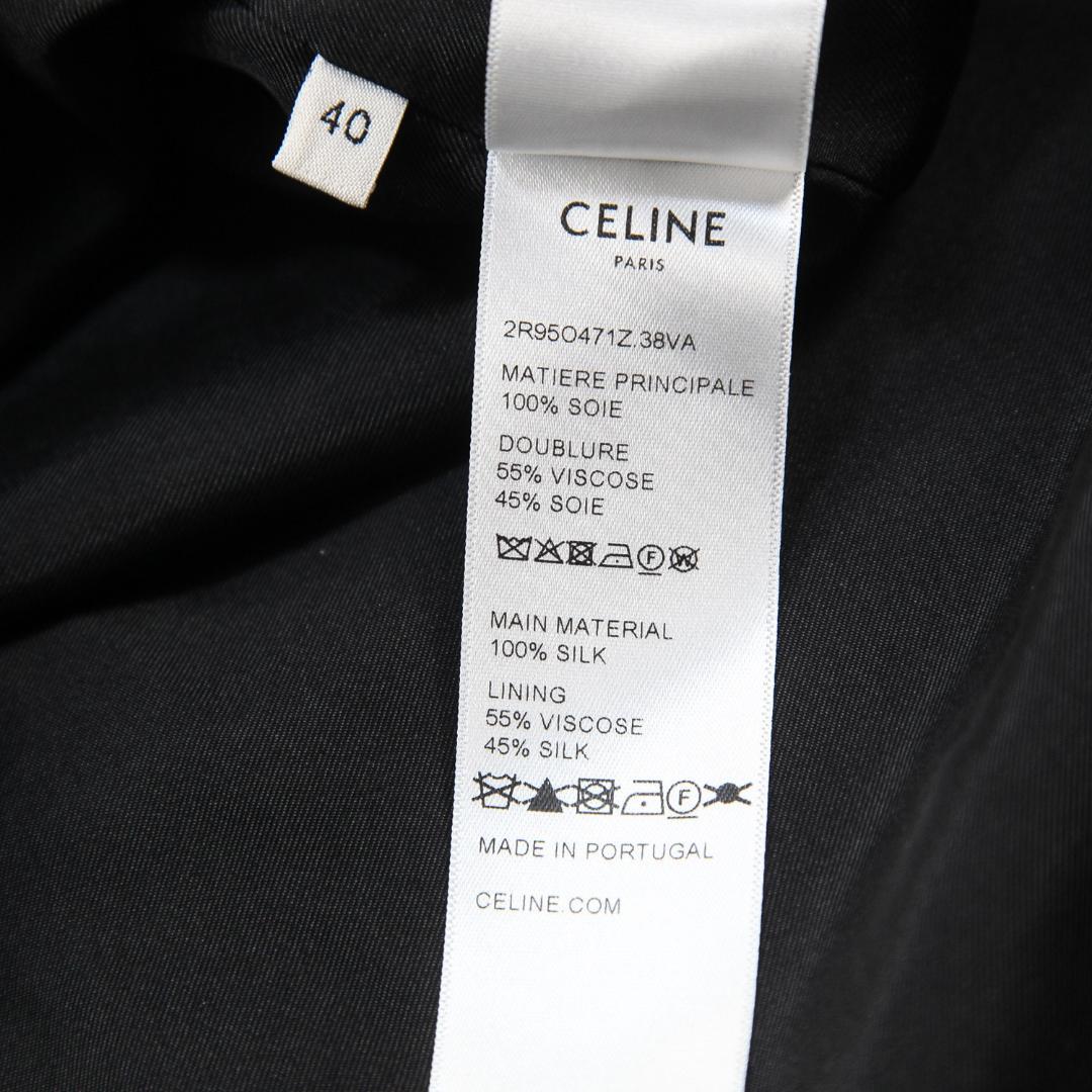 極美品 CELINE 24AW バスク ミニドレス / シルクツイル トリオンフ