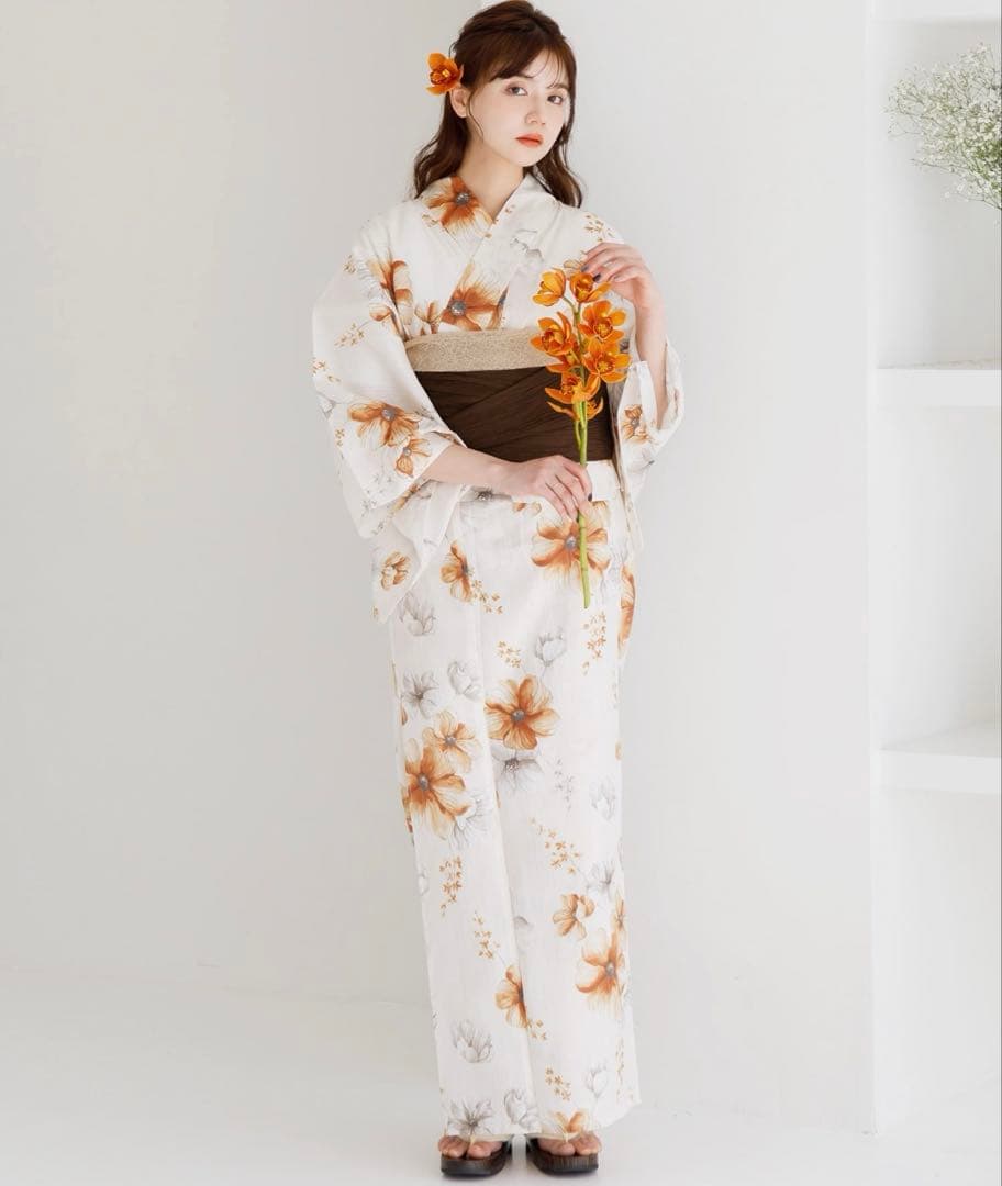 Dita 1人で着られる浴衣5点セット 【柚月の花乙女】