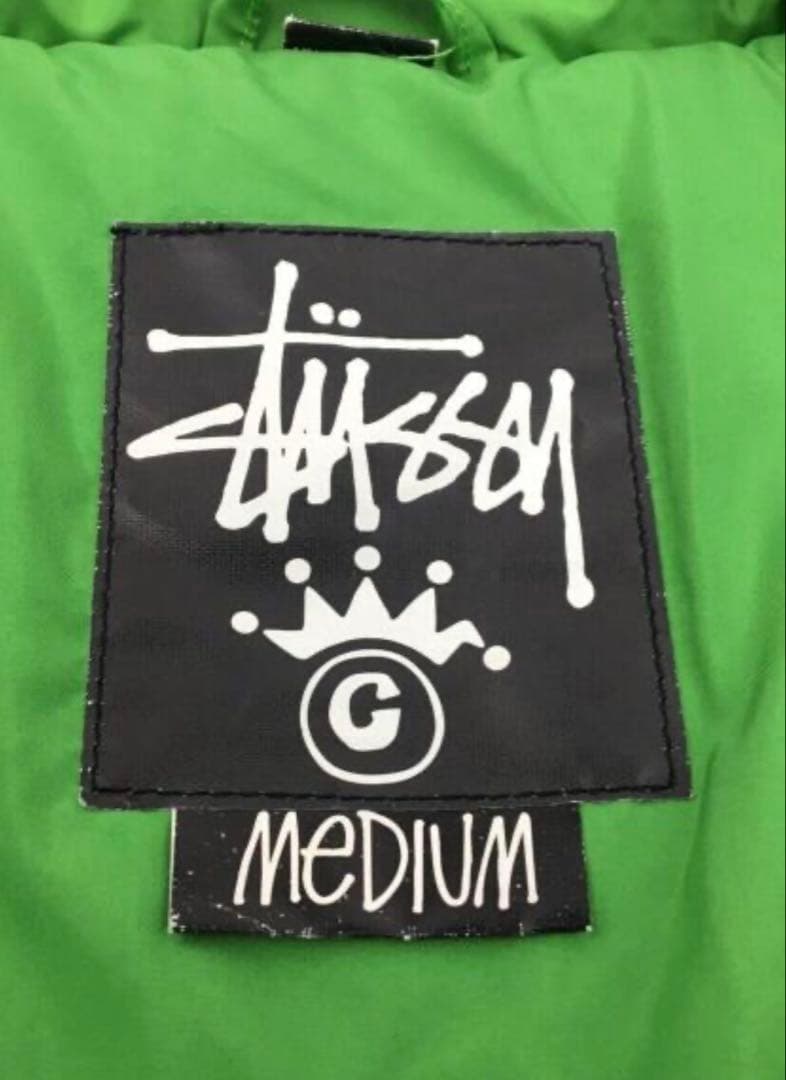 OLD STUSSY ダウンジャケット 黄緑 ステューシー　90s 00s