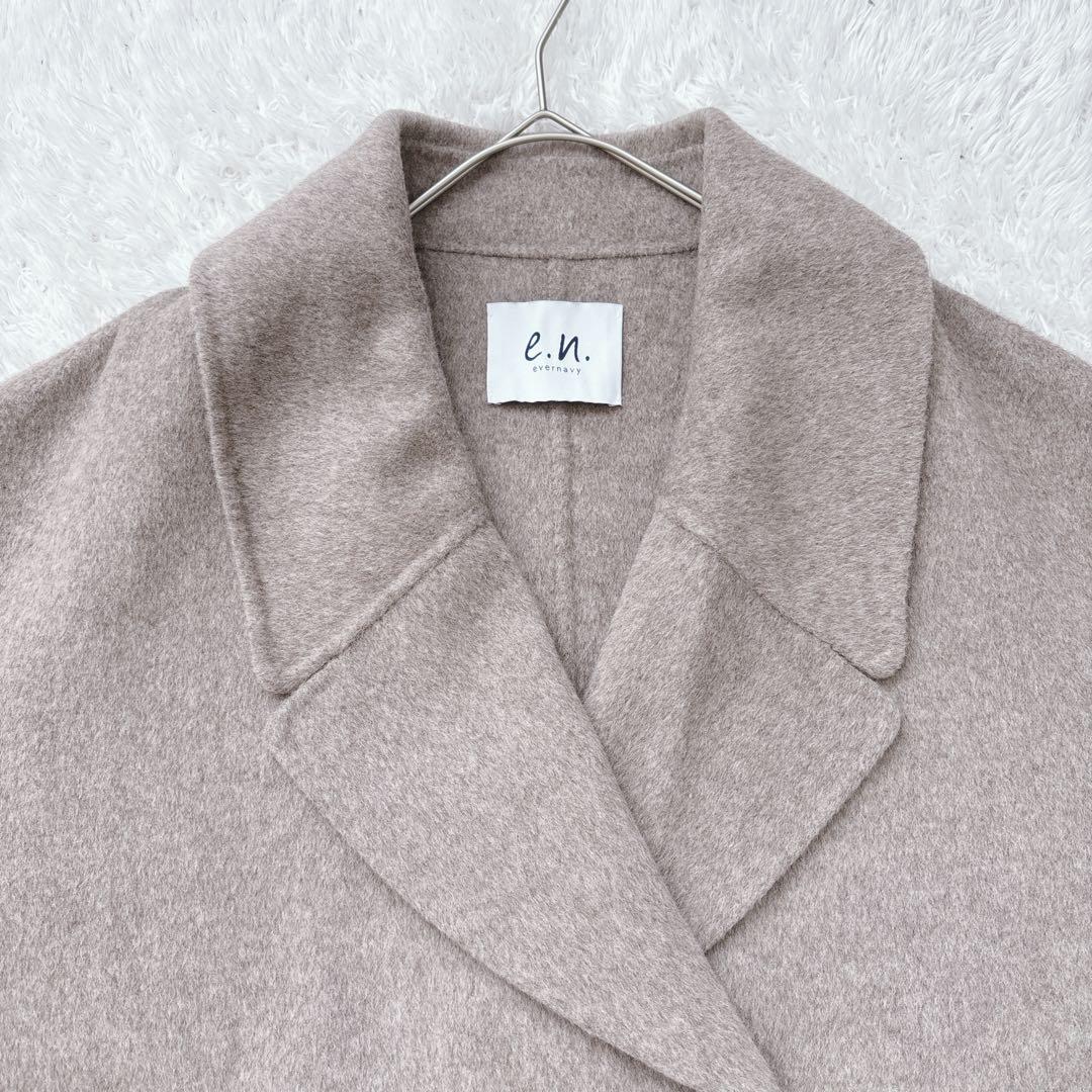 人気☆evernavy リバーピーコート ダブルブレスト エバーネイビー　M