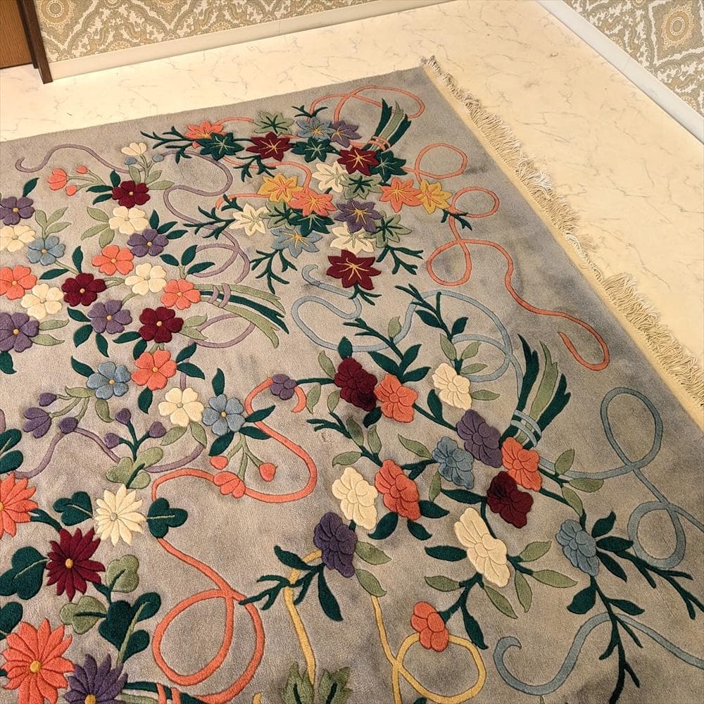 川島織物　天津手織緞通　手織り　265×265　段通　絨毯　カーペット　中国