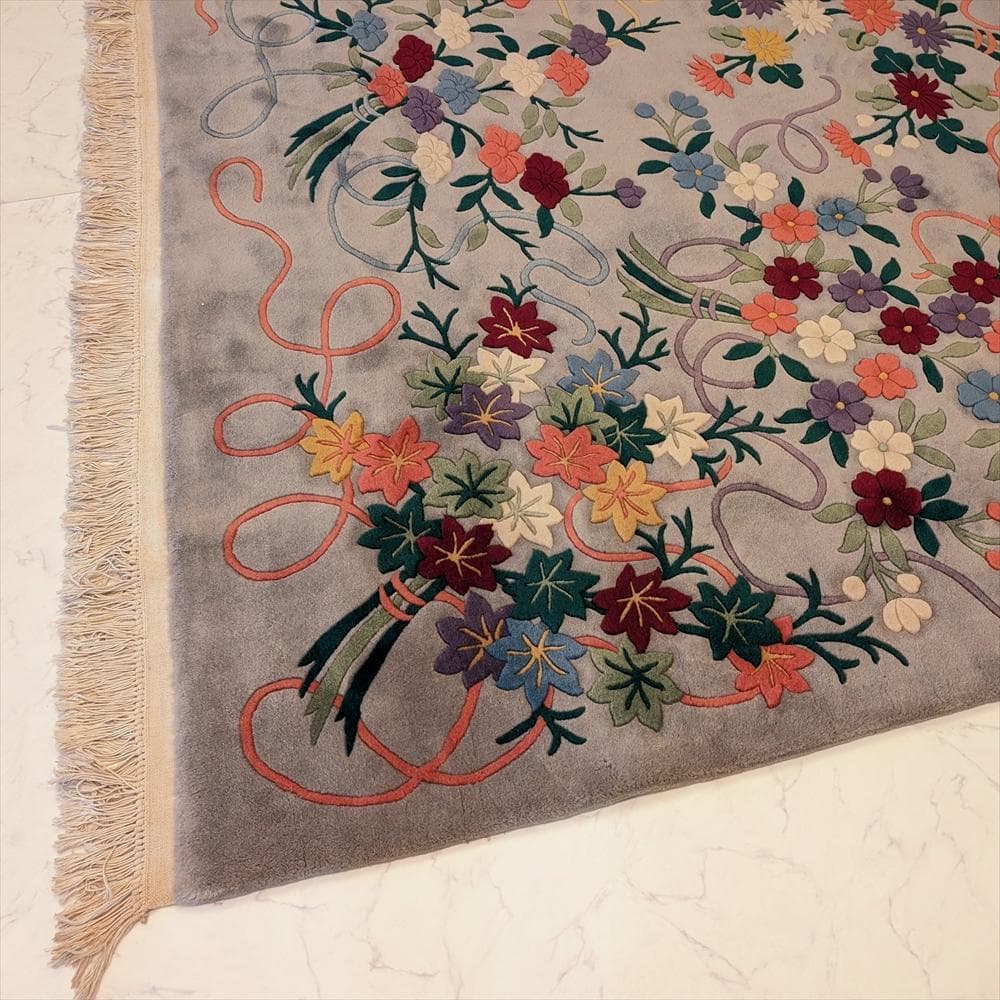 川島織物　天津手織緞通　手織り　265×265　段通　絨毯　カーペット　中国