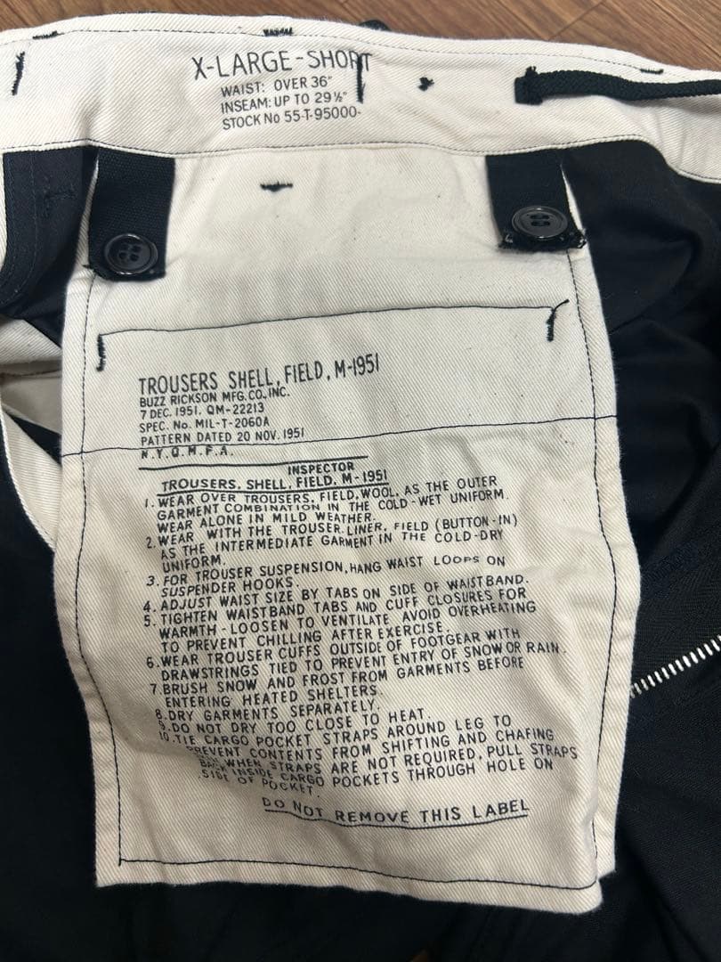 バズリクソンズ カーゴパンツ M-51 ウイリアムギブソン BR42592 XL