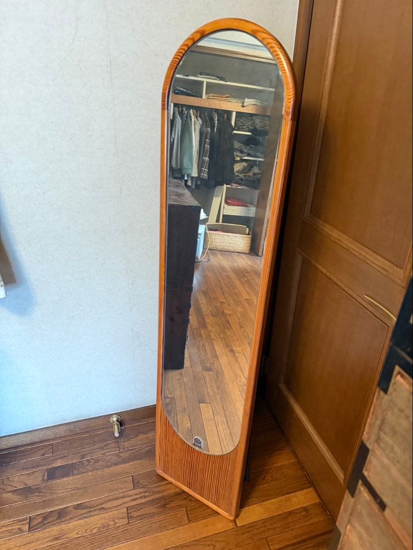 mikanスタンドミラー鏡　AZEGAMI GLASS インテリアミラ