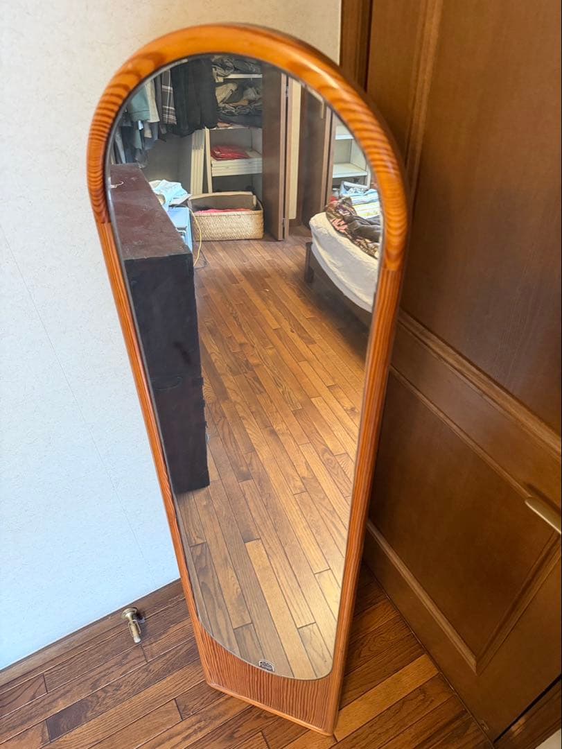 mikanスタンドミラー鏡　AZEGAMI GLASS インテリアミラ