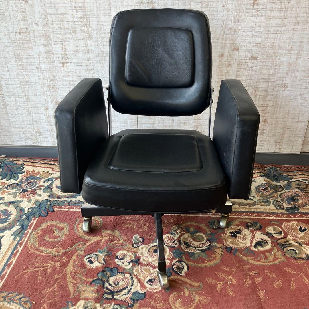 昭和レトロ オカムラ デューク 1000 回転式 アームチェア デスクチェア