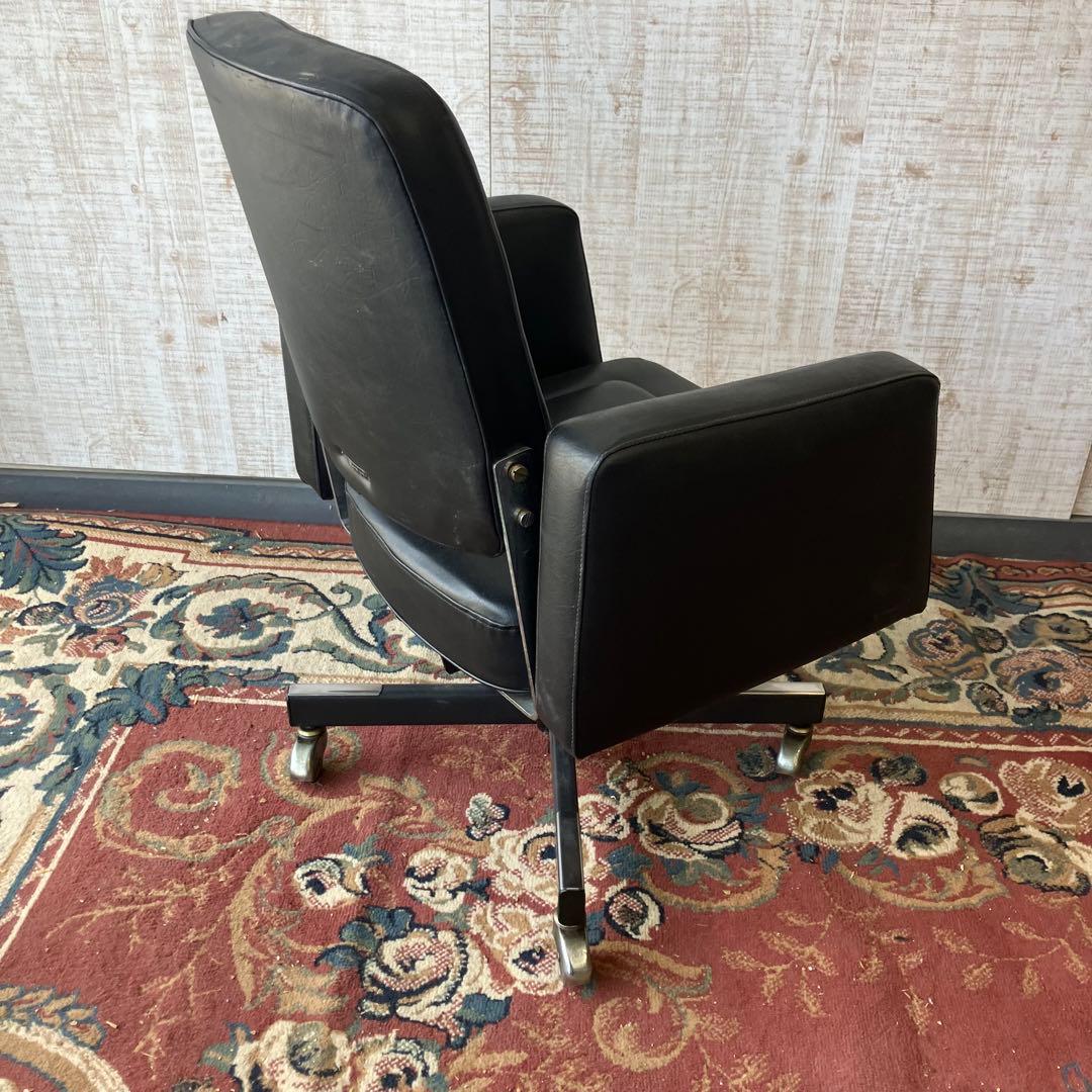 昭和レトロ オカムラ デューク 1000 回転式 アームチェア デスクチェア