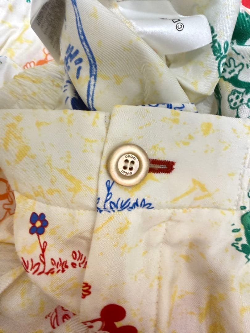 「良品」GUCCI×ディズニーコラボ100%シルクパンツ36